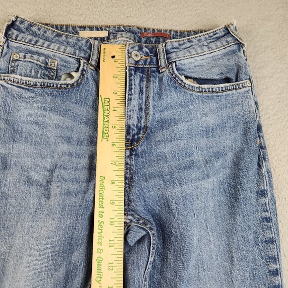 Anthropologie Pilcro Mid Rise Bootcut Jeans Women's 29 Ripped Knee Denim Pants - Picture 6 of 16